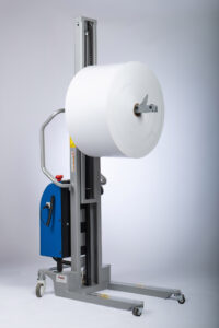 Read more about the article On-A-Roll® Lifter Narrow Web: Power Pole Lifter with Roller Spindle 86”H 