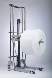 Read more about the article On-A-Roll® Lifter Narrow Web: Pole Lifter with Roller Spindle 63”H